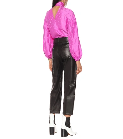 Shop Chloé High-rise Cropped Leather Pants In Black
