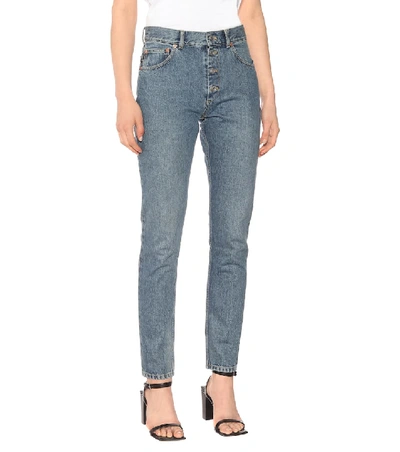 Shop Balenciaga High-rise Straight Jeans In Blue