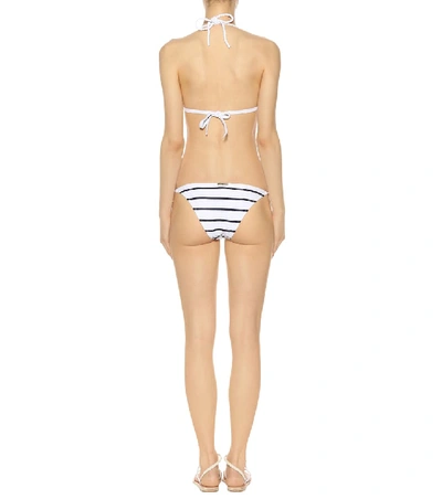 Shop Heidi Klein Core Tie-side Striped Bikini Bottoms In White
