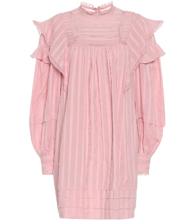 Shop Isabel Marant Étoile Patsy Striped Voile Minidress In Pink