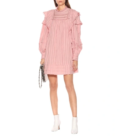 Shop Isabel Marant Étoile Patsy Striped Voile Minidress In Pink