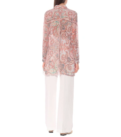 Shop Etro Printed Silk Shirt In Pink