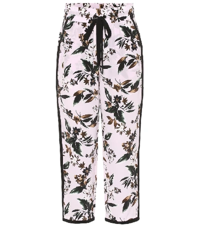 Shop Diane Von Furstenberg Lulu Floral Silk Wide-leg Pants In Pink