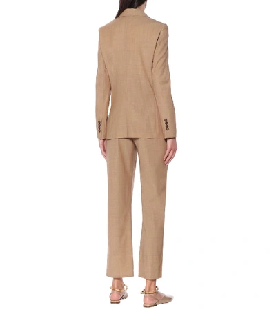 Shop Brunello Cucinelli Stretch-wool Blazer In Beige