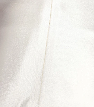 Shop Galvan Valletta Satin Bridal Midi Skirt In White