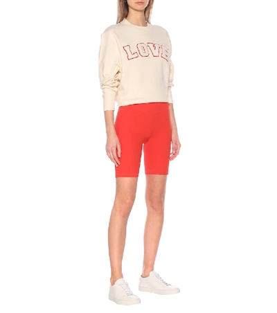 Shop Tory Sport Biker Shorts In Red