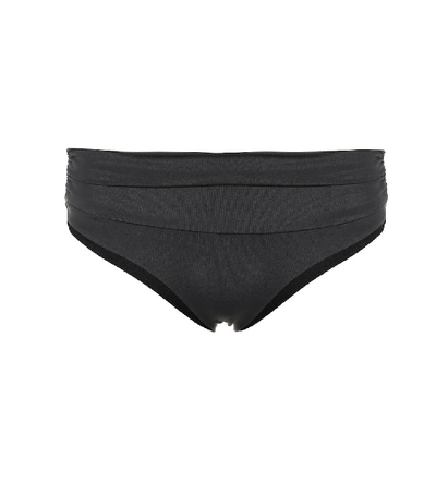 Melissa Odabash Bel Air Ruched Mid-rise Bikini Briefs In Black