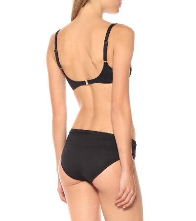 Melissa Odabash Bel Air Ruched Mid-rise Bikini Briefs In Black