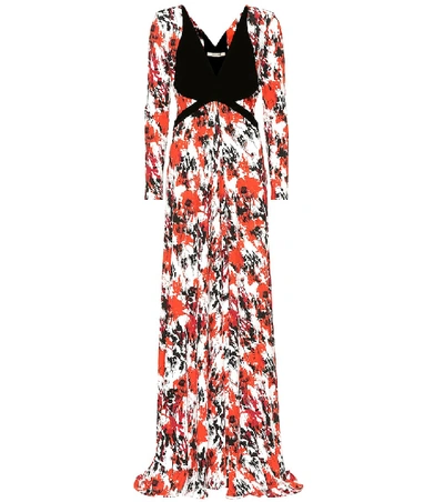 Shop Roberto Cavalli Printed Stretch Jersey Gown In Multicoloured