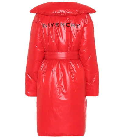 Shop Givenchy Nylon Puffer Coat In Red