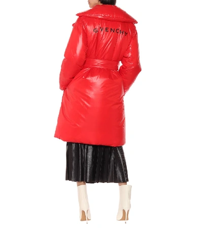 Shop Givenchy Nylon Puffer Coat In Red