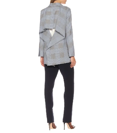 Shop Roland Mouret Bourne Wool And Mohair Blazer In Blue