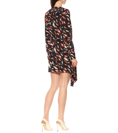 Shop Givenchy Printed Silk Wrap Dress In Multicoloured