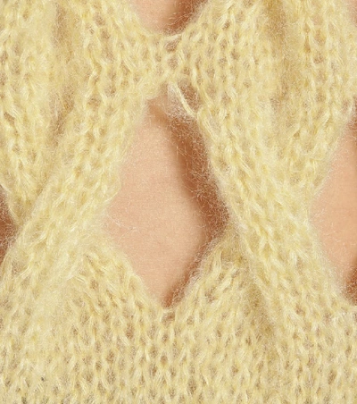 Shop Loewe Mohair-blend Sweater In Yellow