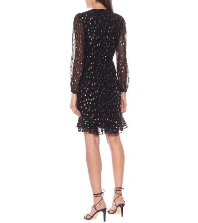 Shop Diane Von Furstenberg Berdina Metallic Minidress In Black