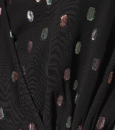 Shop Diane Von Furstenberg Berdina Metallic Minidress In Black