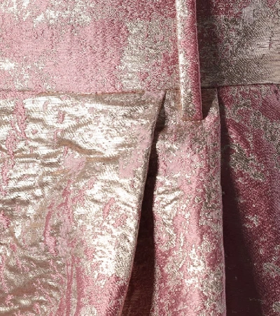 Shop Dolce & Gabbana High-rise Lamé Jacquard Shorts In Pink