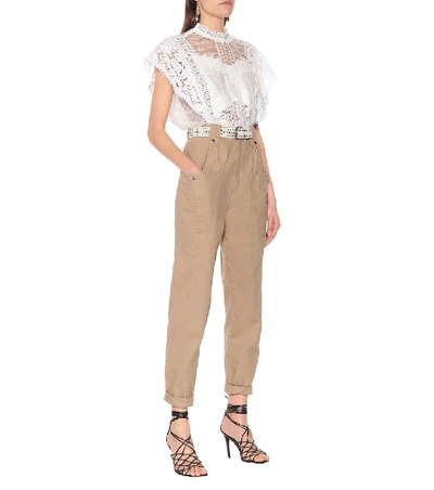 Shop Isabel Marant Tilly Lace Top In White