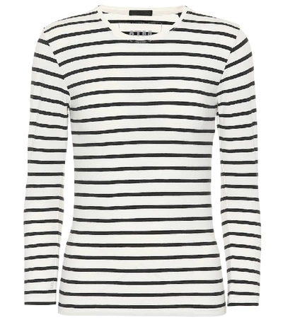 Shop Atm Anthony Thomas Melillo Striped Cotton T-shirt In White