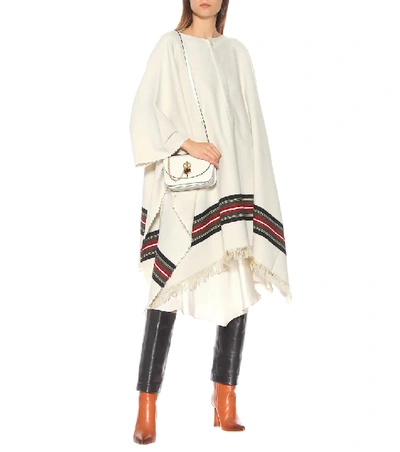 Shop Jacquemus Le Poncho Wool And Linen-blend Poncho In Beige