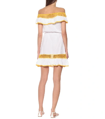 Shop Anna Kosturova Cee Zee Cotton Minidress In White