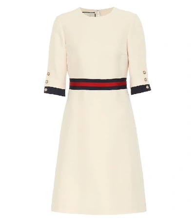 Shop Gucci Wool And Silk Minidress In White