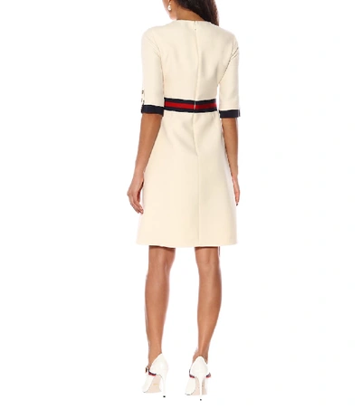 Shop Gucci Wool And Silk Minidress In White