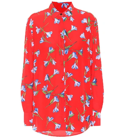 Shop Rag & Bone Anderson Floral Crêpe Shirt In Red