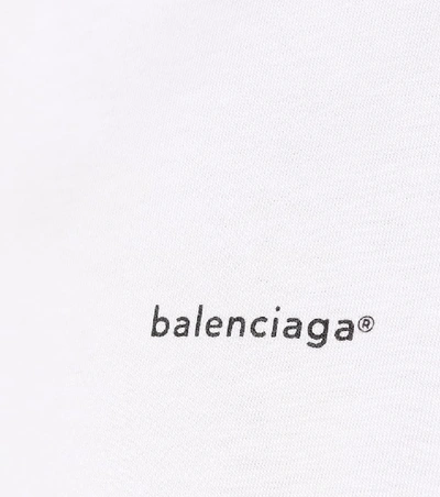 Shop Balenciaga Cocoon Oversized Cotton T-shirt In White