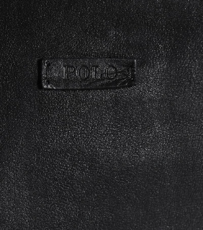 Shop Polo Ralph Lauren Leather Leggings In Black