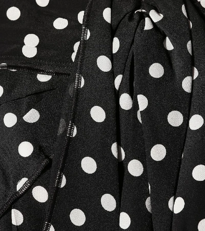 Shop Marc Jacobs Polka-dot Silk Top In Black