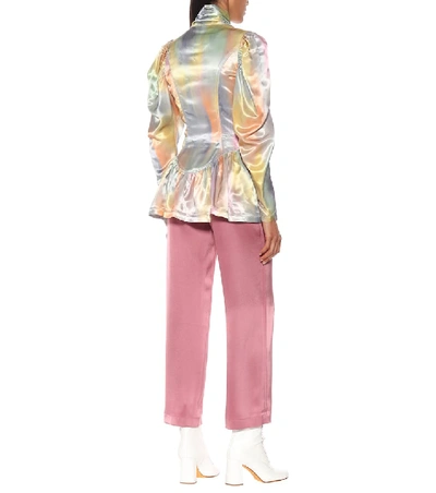 Shop Sies Marjan Thea Satin Jacket In Multicoloured