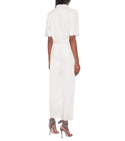 Shop Zeynep Arcay Leather Jumpsuit In White