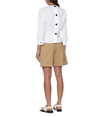 Shop Marni Cotton Shirt In White