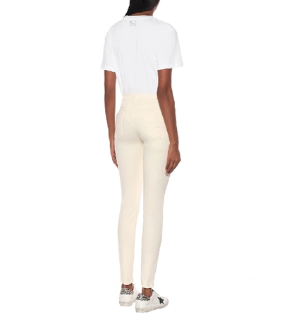 Shop 7 For All Mankind The Skinny Mid-rise Jeans In White