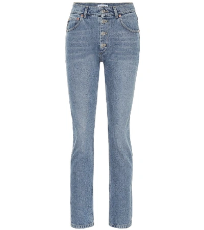 Shop Balenciaga High-rise Slim Jeans In Blue