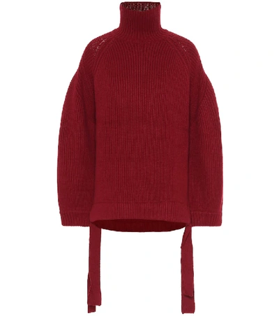 Shop Ellery Wallerian Rib-knit Sweater In Red