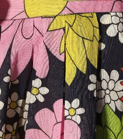 Shop Dodo Bar Or Floral Cotton Miniskirt In Multicoloured