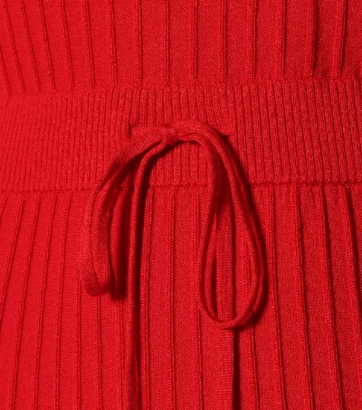 Shop A.p.c. Vivianne Merino Wool Midi Dress In Red