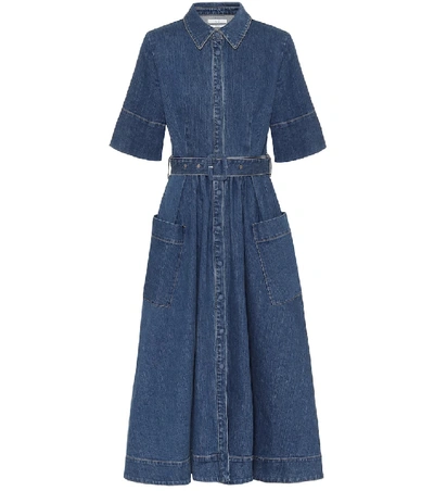 Shop Co Essentials Denim Maxi Dress In Blue