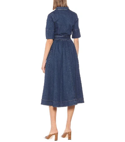 Shop Co Essentials Denim Maxi Dress In Blue