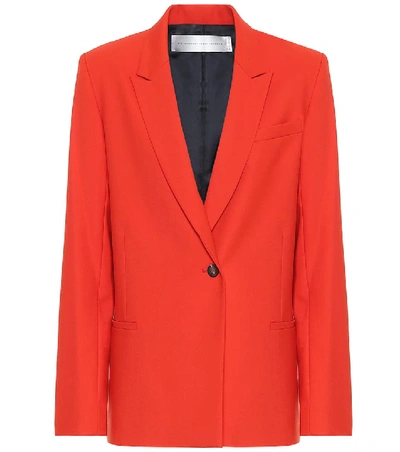 Shop Victoria Victoria Beckham Wool-blend Blazer In Red