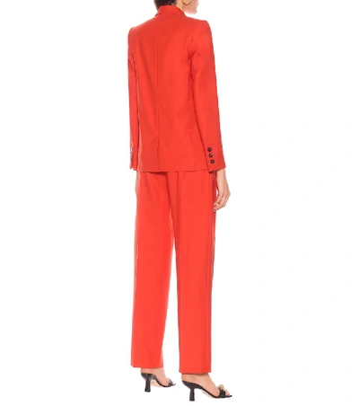 Shop Victoria Victoria Beckham Wool-blend Blazer In Red