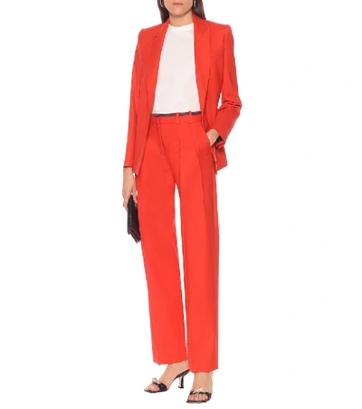Shop Victoria Victoria Beckham Wool-blend Blazer In Red