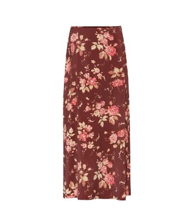 Shop Zimmermann Unbridled Contour Printed Skirt In Brown