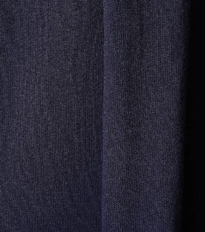 Shop Agnona Wool Tie-neck Sweater In Blue