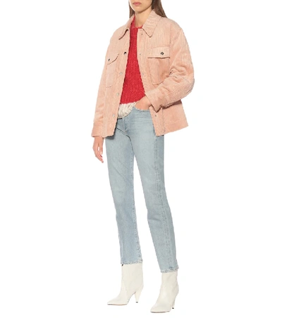 Shop Isabel Marant Marvey Corduroy Jacket In Pink