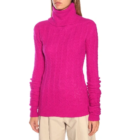 Shop Jacquemus La Maille Sofia Wool-blend Sweater In Pink