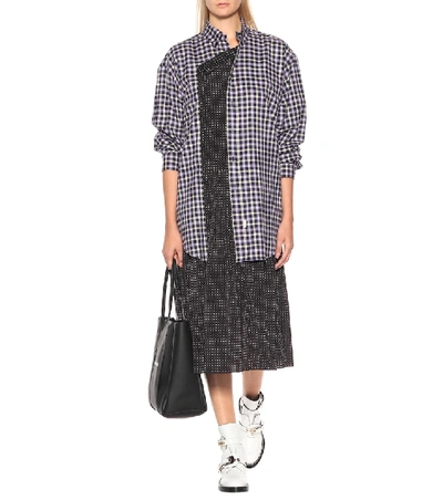 Shop Balenciaga Multi-print Shirt Dress In Multicoloured