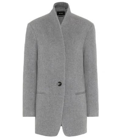 Shop Isabel Marant Felicie Wool And Cashmere Jacket In Grey